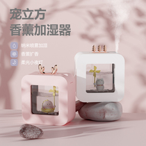 Cute pet cute air humidifier mini big spray home night light dual bedroom portable small office desktop dormitory student special air conditioning girl gift birthday aroma diffuser essential oil