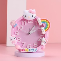 Children small alarm clock cartoon students with cute girl bedroom bedside mute desktop clock 2020 new clock