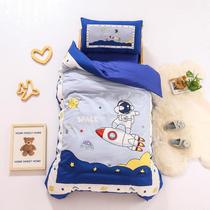 Childrens kindergarten quilt three-piece set pure cotton baby entering the kindergarten special nap bedding cover baby bedding six-piece set