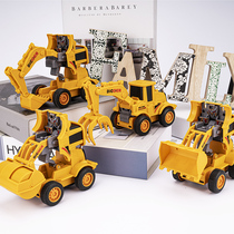 Impact Deformation Engineering Vehicle Set Excavator Bulldozer King Kong Children Boy Gift 3-6 Years Old 4-5