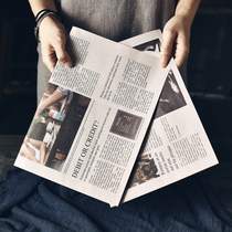 Retro English newspaper Old newspaper Nordic ins photo props Flower wrapping paper photography paper props