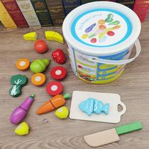 Can cut fruit childrens toys wooden fruit vegetables Velcro cut cut house kitchen toys boys and girls