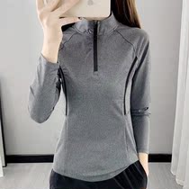 Kaylerstone outdoor Ice Silk sunscreen quick-drying clothes womens long sleeves spring and autumn collar quick-drying T-shirt thin sports T-shirt quick-drying run