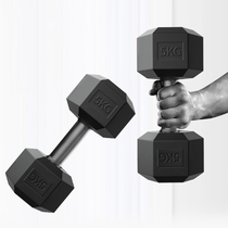 Hexagon dumbbell mens arm muscle rubber dumbbell fixed dumbbell female men practice arm muscle home fitness equipment