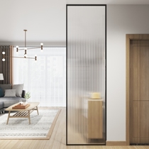 Modern minimalist stainless steel glass partition living room simple creative light luxury entrance screen dry area sink