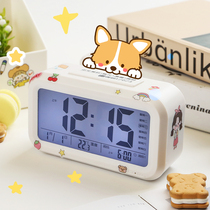 Charging smart timekeeping alarm clock Bedside student mute childrens special electronic multi-function luminous hour clock