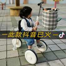 Childrens three-wheeled bicycle 1-2-3-6 years old with walking baby artifact baby baby light trolley