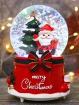 Christmas ornaments music box automatic snow snow crystal ball rotating music box nightlight children's gift