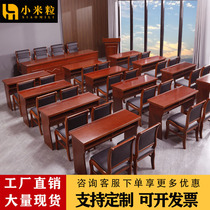 Meeting room table and chairs Combined meeting table Training table strip Double trio with leather class table and chairs Multi-person table Chair Desk
