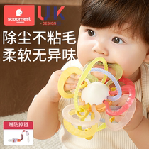 Kovie Manhattan hands with a ball tooth stick baby baby 4 - 6 months 3 5 bite silicone toys can bite