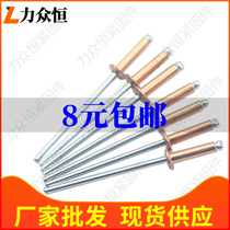 Red copper pumping core rivet round head pull nail yellow M2 4M3 2M4M4 8M5 8M5 4x5x6x8x10x12x14x16