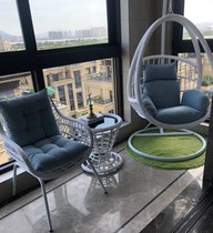 Rough cane sling chair home Space hanging chair rocking basket chair single double hammock courtyard table and chair balcony swing rocking chair