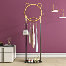 Cloakroom Nordic minimalist modern floor-floor bedroom home containing clothes rack shelves light lavish red hanging hanger