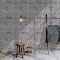 3D three-dimensional brick self-adhesive wallpaper gray brick bar wall renovation wallpaper background cultural brick waterproof wall sticker