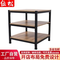 Supermarket Milk Stack Head Display Stand Beverage Wash Promotion Desk Edible Oil Convenience Store Display Steel Wood Shelf Stack