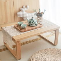 Folding bay window small table bedroom sitting ground Japanese tatami tea table small coffee table window sill Kang table low table dining table