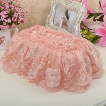 Fabric lace European style pastoral Korean tissue towel cover dust-proof decorative cover