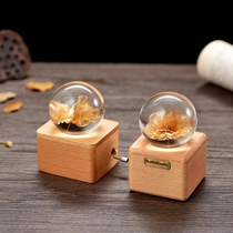 Japanese cherry blossom wooden music box custom music box diy lettering creative birthday gift for male girlfriend best friend