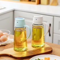 Japan-style Glass Oil Pot in oil pouring oil Automatic opening and closing leakproof kitchen Home Large capacity sauce Vinegar Oil Bottle Oil Bottle