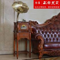 Vinyl record player phonograph European style retro vintage Big Horn record player classical sound living room ornaments