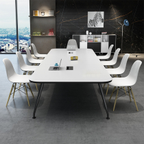 Office small conference table Long table Simple modern bar table Staff training Rectangular negotiation table and chair combination