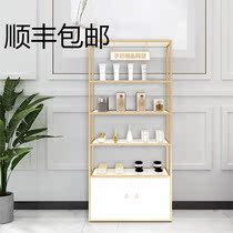 Rattan iron craft Nordic simple partition fashion floor shelf beauty salon display cabinet
