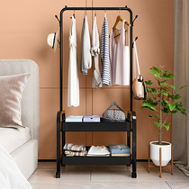 Clothes hanger floor folding indoor household multifunctional storage coat rack bedroom dormitory simple bag rack hanger