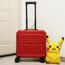 Luggage female 20 inch small light 18 inch Net red lever password box red boarding box travel box students