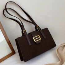Korean fashion bag women 2021 net red New Tide Joker vintage texture small square bag net red shoulder underarm bag