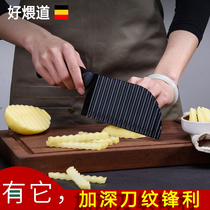 Fried potato potato snack knife wavy commercial strip wolf tooth tool household multifunctional curved machete knife