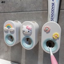 Children fully automatic toothpaste Toothpaste Shelving single wall-mounted Punch-Free Cartoon Cute Toothpaste Squeezer