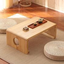 Solid wood floating window table Japanese tatami tea table new Chinese Chinese style desk balcony computer table Kang table low table