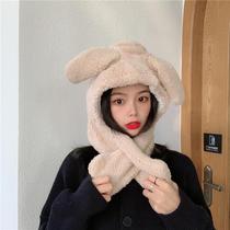 Moving Rabbit Ear Hat Children's Cute Scarf in Autumn and Winter