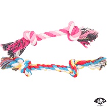 Dog toy tug-of-war bite teeth colored dog rope-resistant pet clean cotton dog toy knitting toy rope tooth knot
