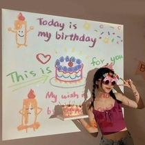 ins Korean projection lamp small red book with photo props birthday confession children creative decoration atmosphere