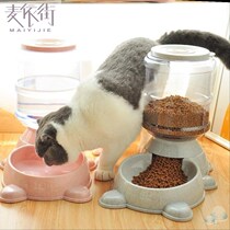 Cat food bowl Small and medium-sized cat dog bowl Cat bowl Vertical dog drinking water dispenser Small dog large capacity Corgi