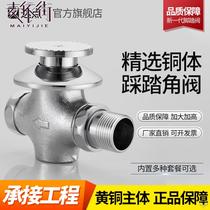 Toilet squat pit concealed foot-operated flush valve foot squat toilet flush valve hidden urinal delay valve