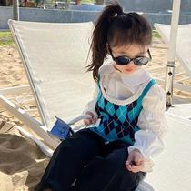 Childrens Clothing Child Magnitwear Vest 2022 Chundress New Korean version of the Korean version of the Korean version of the female baby among the children