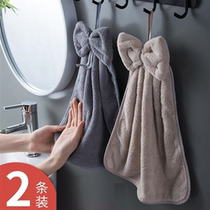 Handkerchief cloth net red towel hanging cute Korean Creative Bathroom Kitchen insert hanging towel