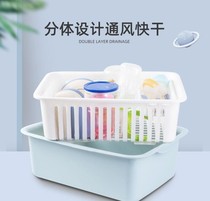 Baby products with lid baby products can carry baby bottle rack baby storage box plastic baby milk powder box for childrens household