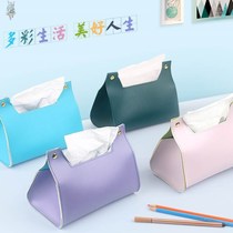 Paper Towels Box Home Nordic Wind Ins Creative Leather Tissue Bags Cortical Living Room Table Cute Pumping Paper Wrap Paper Towel Cover
