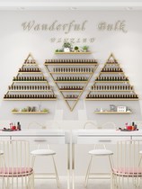 Nail art shelves on the wall Nail shop Wrought iron nail oil glue nail polish shelf display rack Wall-mounted triangle shelf