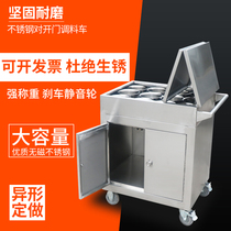 Stainless steel seasoning truck commercial seasoning table small kitchen seasoning truck multifunctional hotel mobile dining cart