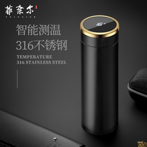  316 stainless steel intelligent temperature display thermos cup Male and female student tea cup Car business cup Portable water cup