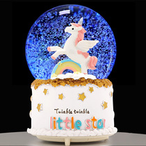 Unicorn Crystal Ball Music Box Music box 10 years old 12 birthday gifts 11 girls 7 ten years old 8 girls primary school students