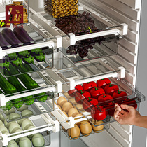 Refrigerator storage box kitchen drawer type frozen fresh-keeping box hanging fruit egg finishing box storage artifact