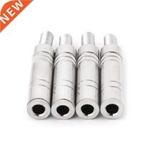 4 Pcs 6.35mm Alloy Female Stereo Connector Socket Stereo Ada