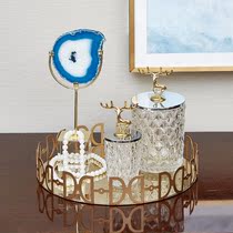 Europe and the United States BJ647A crystal glass storage jar with lid fruit jar storage pendulum glass pieces home decoration coffee table light luxury sugar