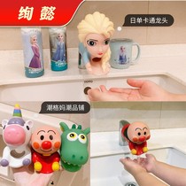 Export Day Single Cartoon Ice and Snow Princess Faucet Extender Children Baby Washing Silicone Splash Extender