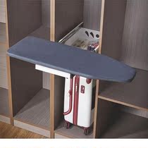 Rotary ironing board household wardrobe folding cabinet hidden ironing board solid wood push-pull rotating electric iron pallet